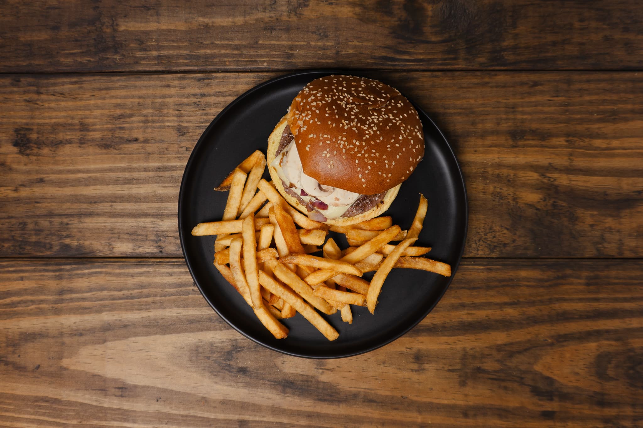 Mushroom Swiss Burger